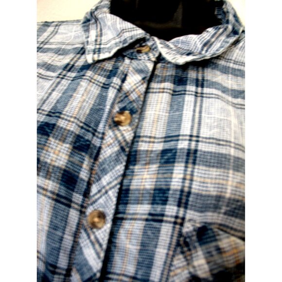 Maurice's  Blue&White Plaid Embellished,L/S Shirt Size 2X - Picture 3 of 13